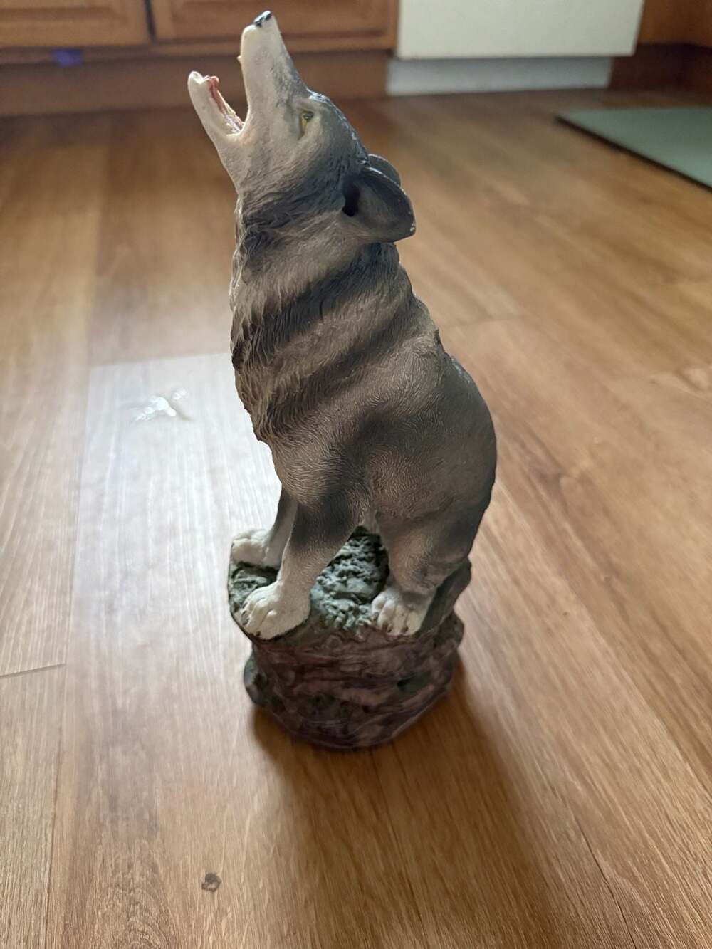Elegant Expressions Howling Wolf Resin Incense Cone Burner Statue